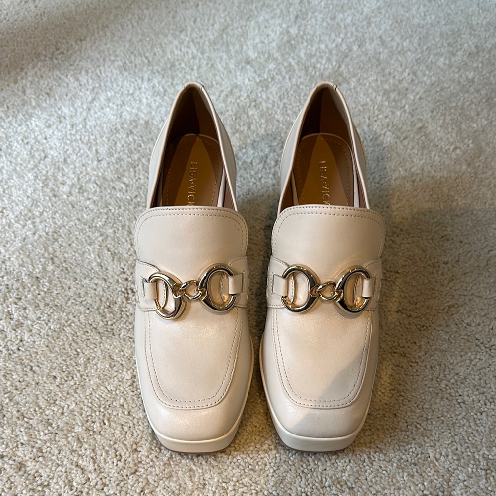 Women's Ivory Retro Block Heel